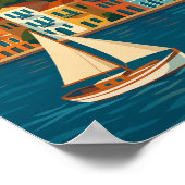 Kastellorizo Griekenland Levendig Rustiek Poster (Hoek)