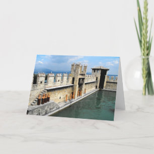 Kastelmuren, Sirmione, Gardameer, Italië Feestdagen Kaart