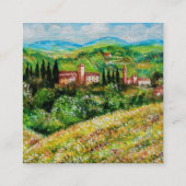 KASTELS IN CHIANTI LANDSCAPE, GEWONE STROOMGEBIEDE VIERKANTE VISITEKAARTJE (Achterkant)