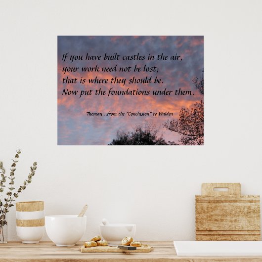 Kasten in de lucht poster (Keuken)