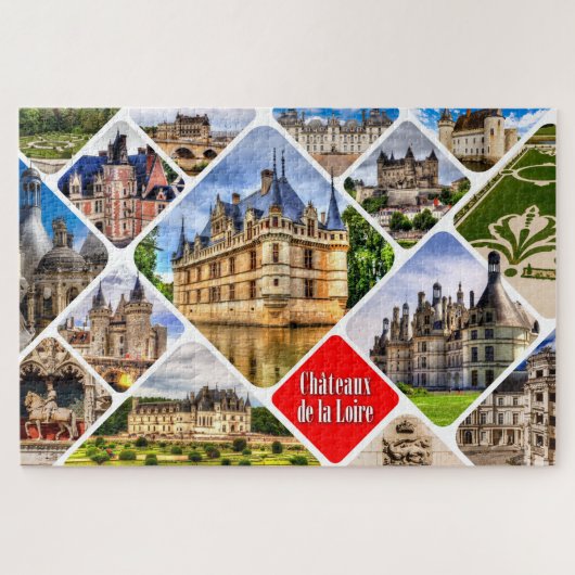 Kasten van de Loire Valley. Collage. Legpuzzel (Horizontaal)