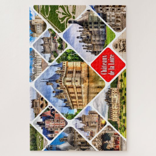 Kasten van de Loire Valley. Collage. Legpuzzel (Verticaal)