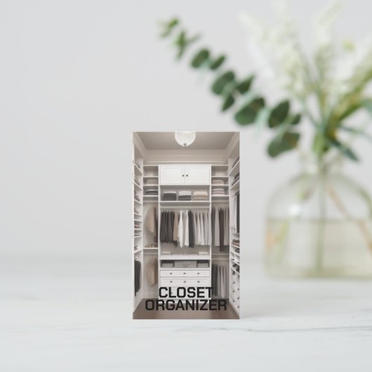 kasteninrichter visitekaartje (Staand voorkant)