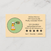 Kastflesflesje Logo voor schoonmaken van het huis Visitekaartje (Achterkant)