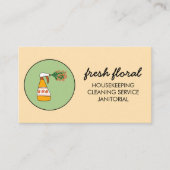 Kastflesflesje Logo voor schoonmaken van het huis Visitekaartje (Voorkant)