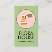 Kastflesflesje Logo voor schoonmaken van het huis Visitekaartje (Voorkant)