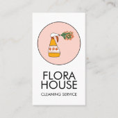 Kastflesflesje Logo voor schoonmaken van het huis Visitekaartje (Voorkant)