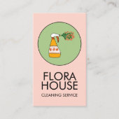 Kastflesflesje Logo voor schoonmaken van het huis Visitekaartje (Voorkant)