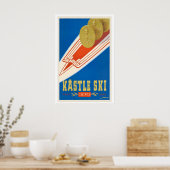 Kastle Ski Austria Oslo 1952 Vintage Ski Poster (Keuken)