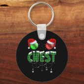 Kastnoten voor kerstfeestjes 2 sleutelhanger (Voorkant)