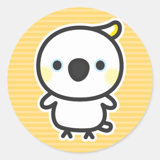 Kastoor met zwavelkuif ronde sticker (Voorkant)