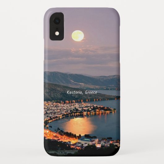 Kastoria, Griekenland (opschrift, Moonlight Night Case-Mate iPhone Case (Achterkant)