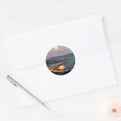 Kastoria, Griekenland (opschrift, Moonlight, Ronde Sticker (Envelop)