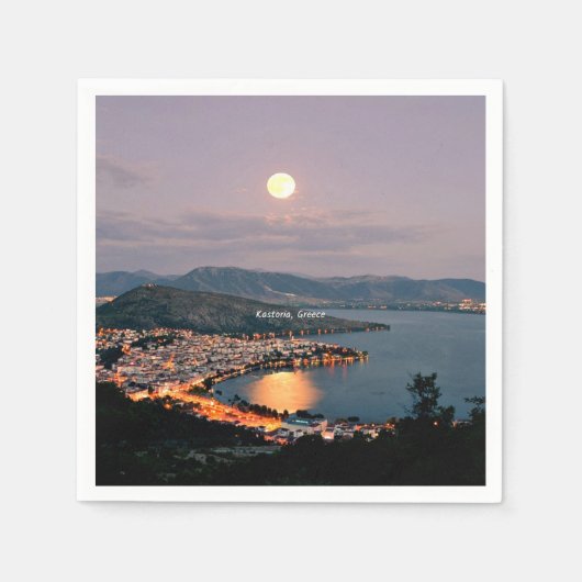 Kastoria, landschapsfoto servet (Voorkant)