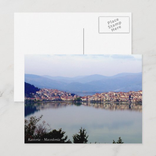 Kastoria - Macedonië Briefkaart (Voorkant / Achterkant)