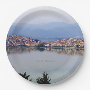 Kastoria - Macedonië Papieren Bordje