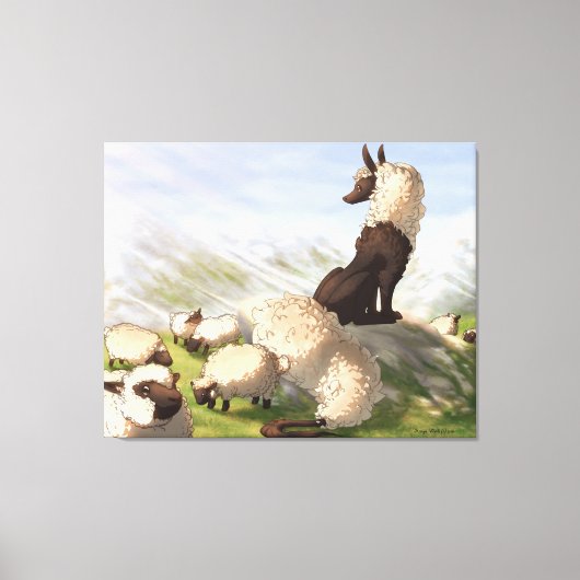 Kastraal Draggo Sheep Guardians - Stretched Canvas (Voorkant)