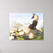 Kastraal Draggo Sheep Guardians - Stretched Canvas Afdruk (Voorkant)