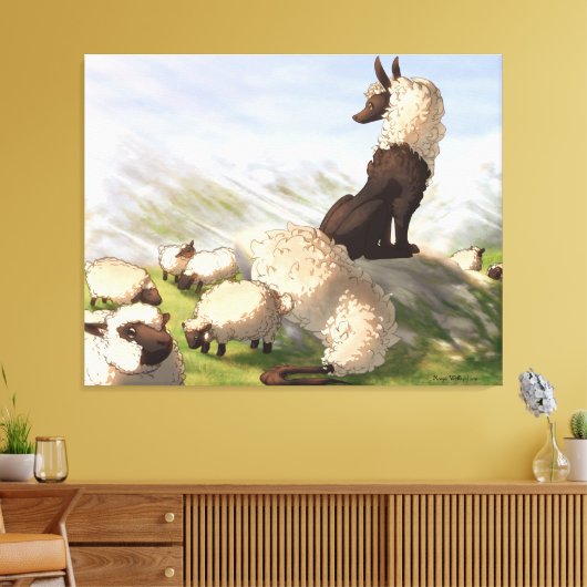 Kastraal Draggo Sheep Guardians - Stretched Canvas Afdruk (Insitu (Woonkamer))
