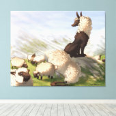 Kastraal Draggo Sheep Guardians - Stretched Canvas Afdruk (Insitu (Houten vloer))