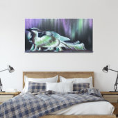 Kastraal True Aurora Dragon Pair Canvas Afdruk (Insitu (Slaapkamer))