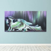 Kastraal True Aurora Dragon Pair Canvas Afdruk (Insitu (Houten vloer))