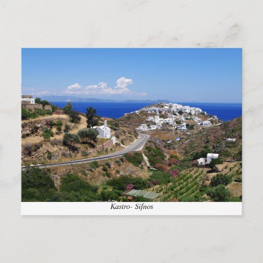 Kastro- Sifnos Briefkaart (Voorkant)