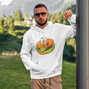Kasty hamburger met gezicht hoodie
