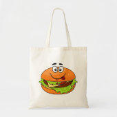 Kasty hamburger met gezicht tote bag (Voorkant)