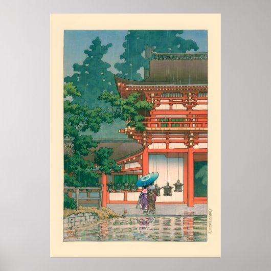 Kasuga heiligdom door Kawase Hasui Poster (Voorkant)