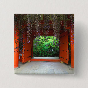 Kasuga-schrijn, Nara, Japan Vierkante Button 5,1 Cm