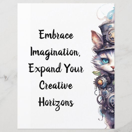 Kat 1 Kitten en hoge hoed waterverf (Voorkant)