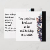 Kat 1 Kitten en hoge hoed waterverf Kaart (Voorkant / Achterkant)