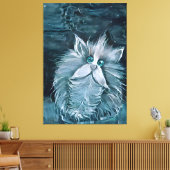 Kat 1 - Naar je staren Canvas Afdruk (Insitu (Woonkamer))