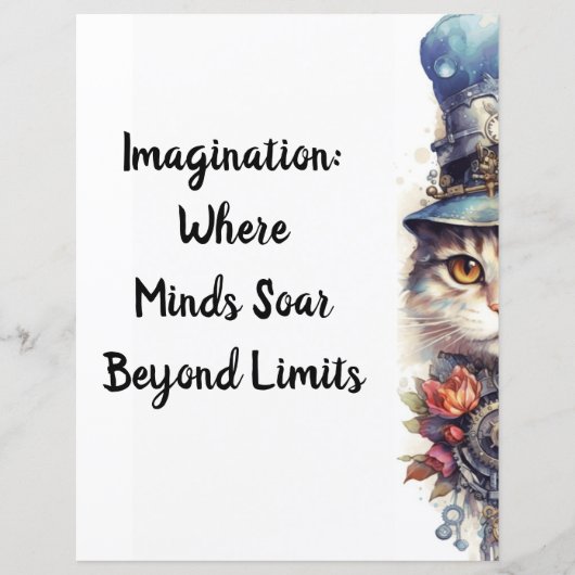 Kat 2 Kitten met rozen en hoge hoed waterverf (Voorkant)