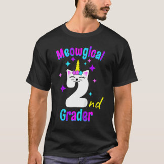 Kat 2e-klasser terug naar school Caticorn eenhoorn T-shirt