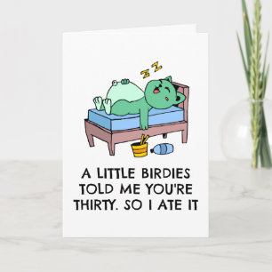 Kat 30ste verjaardagskaart kaart