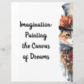 Kat 3 Kitten met rozen waterverf (Voorkant)