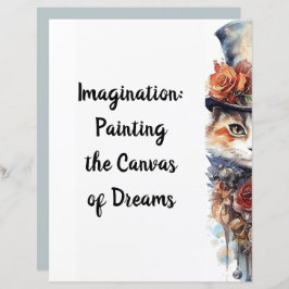 Kat 3 Kitten met rozen waterverf