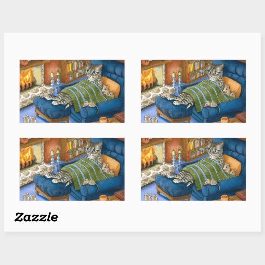 kat 459 rechthoekige sticker (Vel)