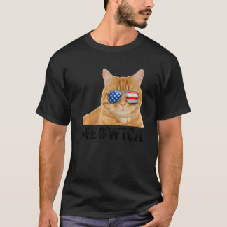 Kat 4 juli Kitten Amerikaanse vlag T-shirt