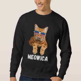 Kat 4 juli Meowica Mannen Merica Usa American Fl Trui