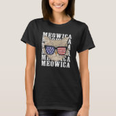 Kat 4 juli Meowica Merica Mannen Usa American Fl T-shirt (Voorkant)