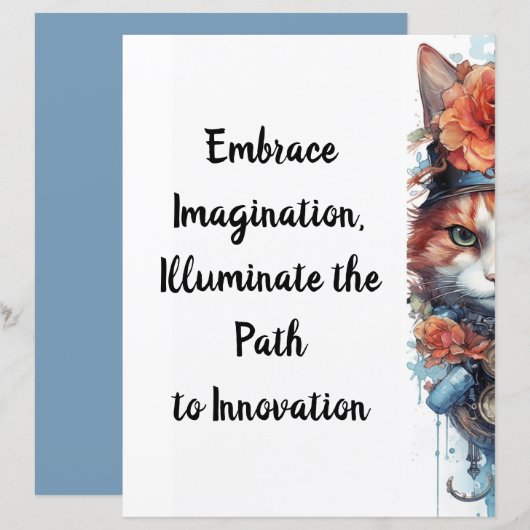 Kat 4 Kitten met rozen waterverf (Voorkant / Achterkant)