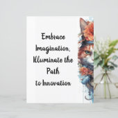 Kat 4 Kitten met rozen waterverf (Staand voorkant)