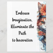 Kat 4 Kitten met rozen waterverf (Voorkant)