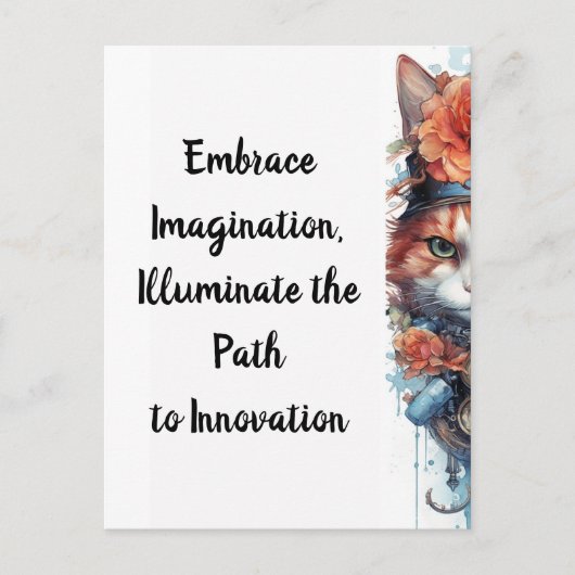 Kat 4 Kitten met rozen waterverf Briefkaart (Voorkant)