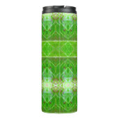 Kat 4 uit brons en groen leder thermosbeker (Achterkant)