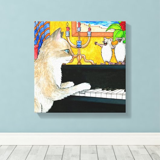 kat 506 canvas afdruk (Insitu (Houten vloer))