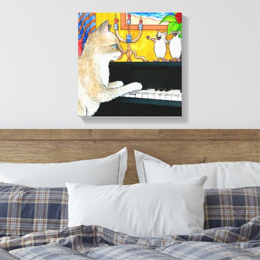 kat 506 canvas afdruk (Insitu (Slaapkamer))